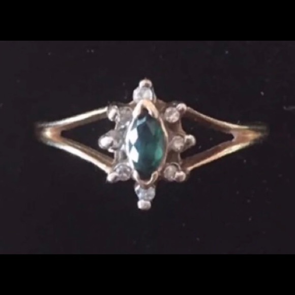 WOMENS RING 14K YELLOW GOLD MARQUEE CUT STAMPED - Picture 3 of 7